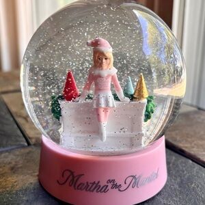 Martha Stewart "Martha on The Mantel" Holiday Snow Globe NIB